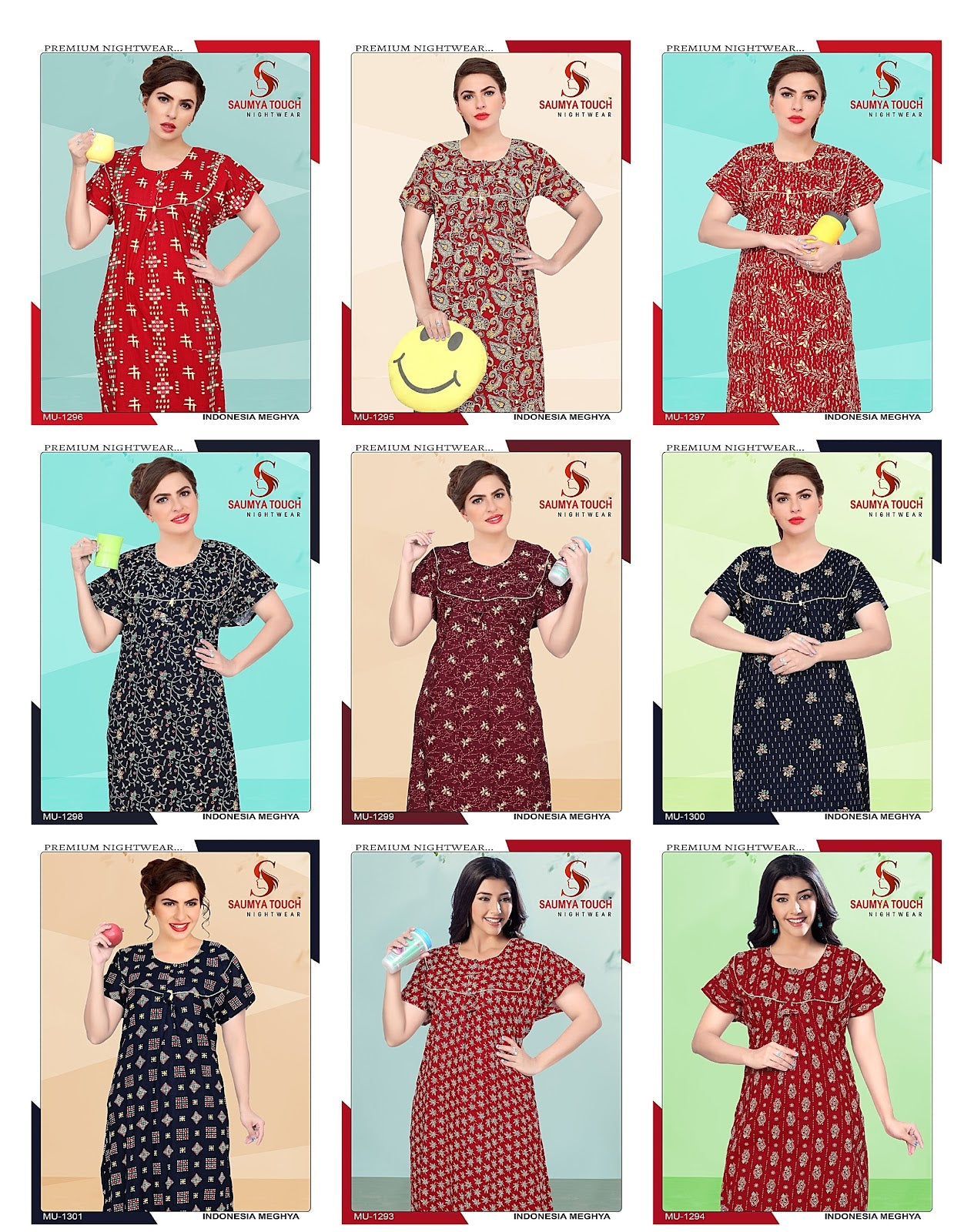 Indonesia-2301 Saumya Touch Night Gowns