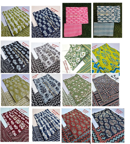Jaipuri Cotton B Navad Kurti Pant Set