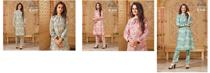 K-Liva-1 Kalpveli Rayon Silk Kurti Pant Set