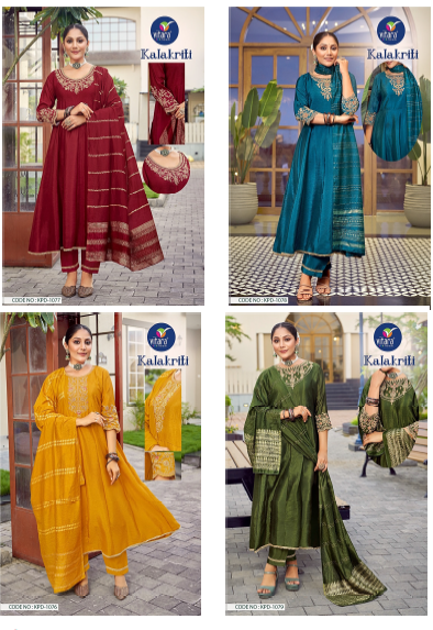 Kalakriti Vitara Chinon Readymade Anarkali Suits