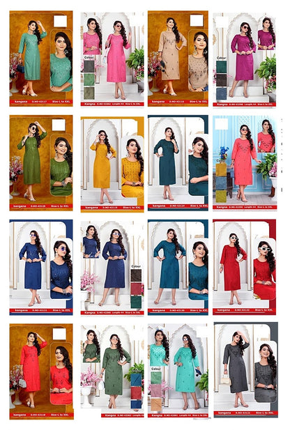 Kangana Zoya Straight Cut Kurtis