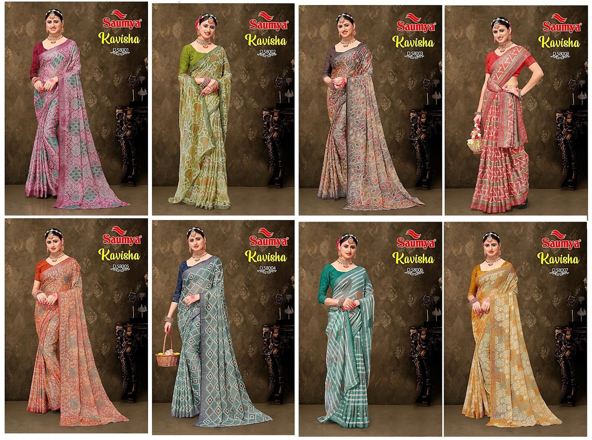 Kavisha Saumya J Chiffon Sarees