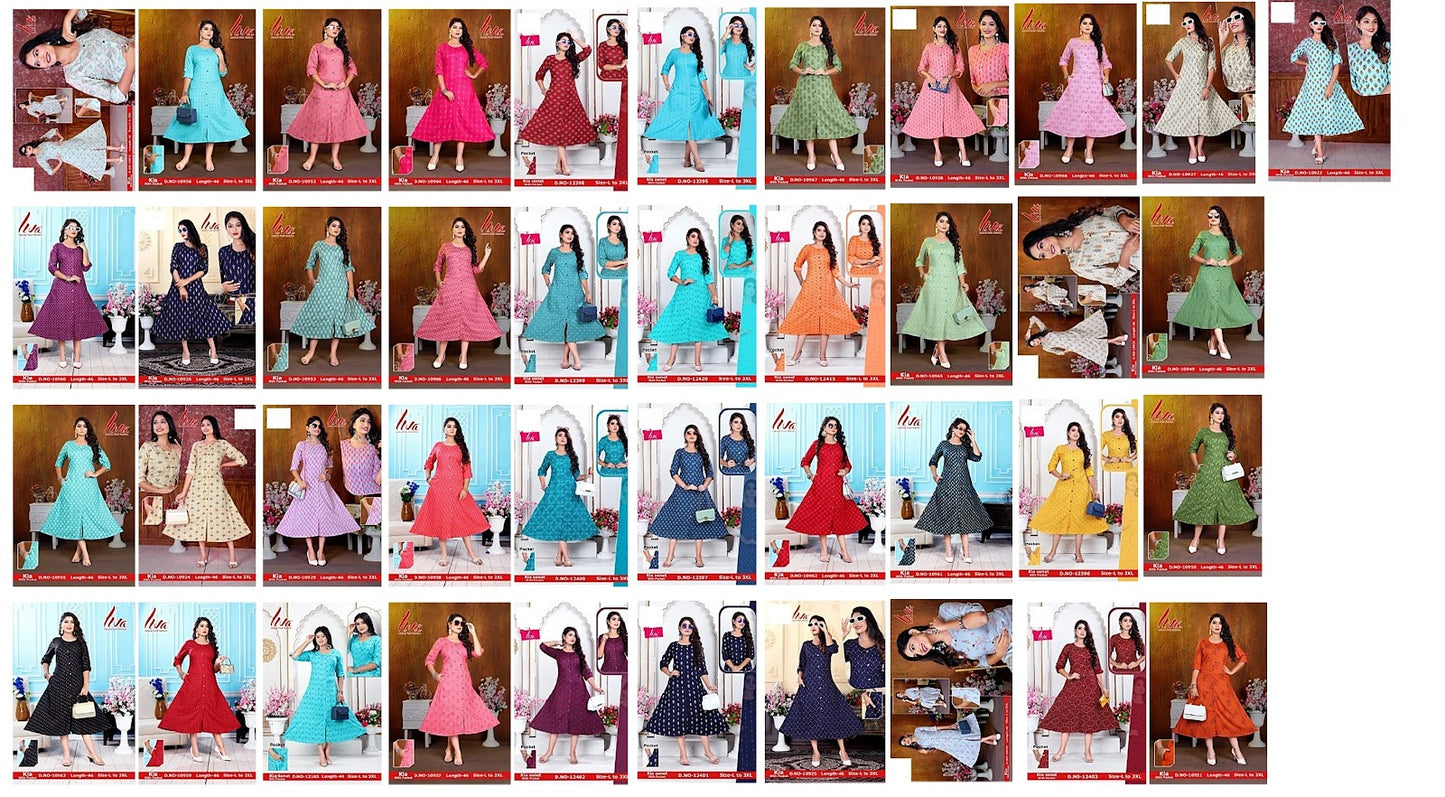 Kia Sonet Zoya Rayon Kurti With Pocket