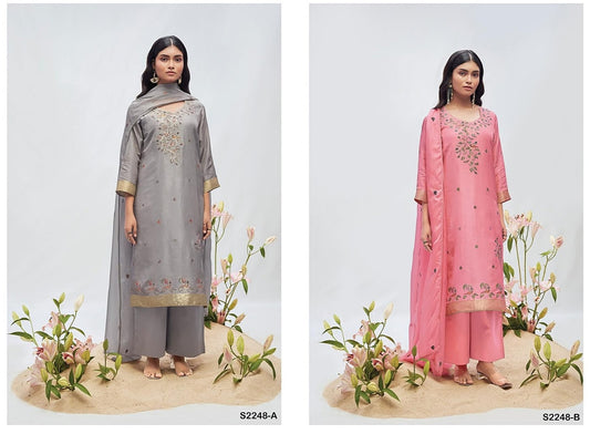 Kuri 2248 Ganga Russian Silk Plazzo Style Suits
