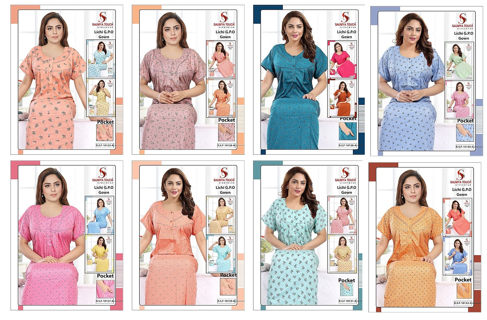 Lichi-2812 Saumya Touch Gpo Night Gowns