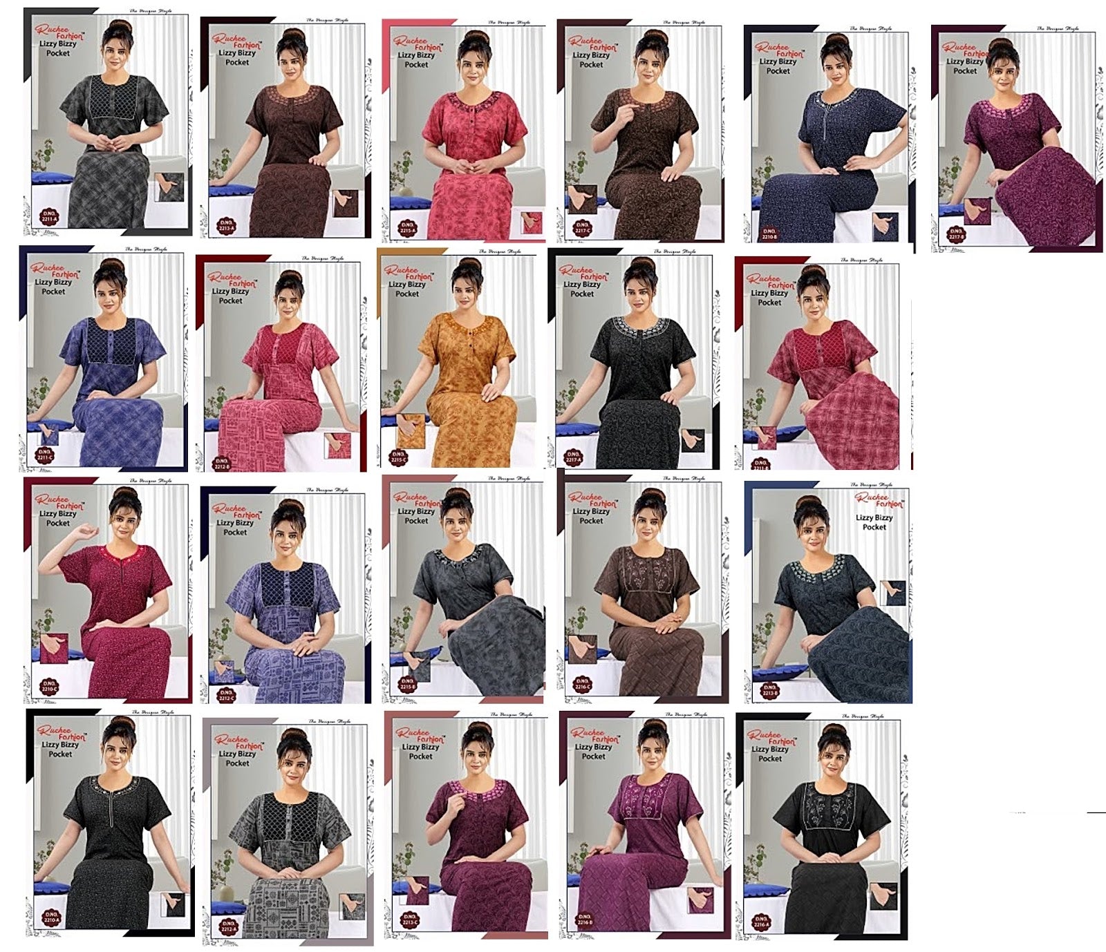 Lizzy Bizzy-2601 Ruchee Fashion Night Gowns