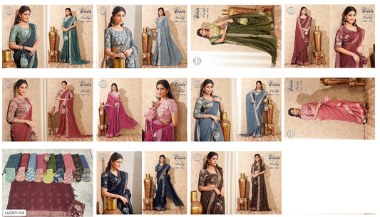 Lucky-104 Kalpveli Cotton Linen Sarees