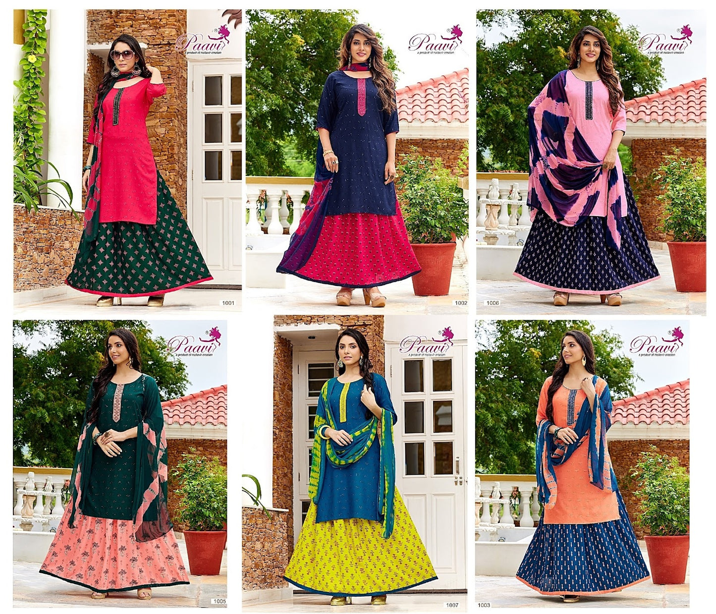 Mahek Paavi Rayon Readymade Skirt Style Suits