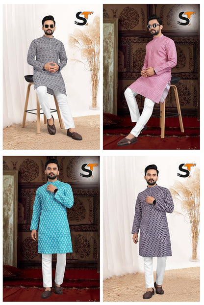 Manyawar Salas Cotton Mens Kurta Pajama