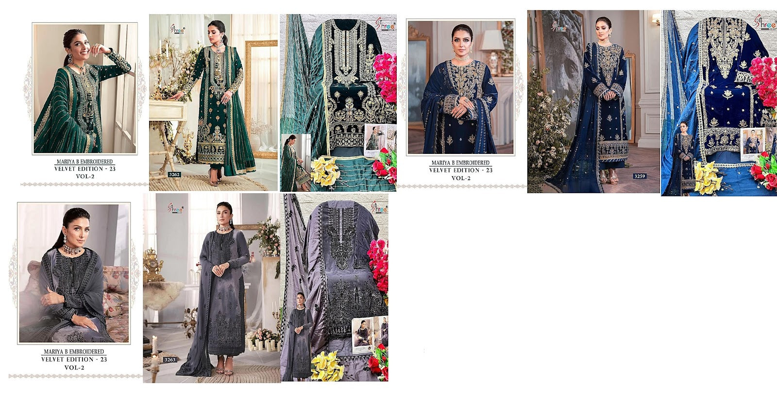 Mariya B Embroidered Edition Shree Fabs Velvet Suits