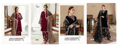 Mariya B Embroidered Nx Shree Fabs Velvet Suits