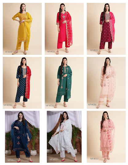 Mf 22-48 Msm Cotton Readymade Pant Style Suits