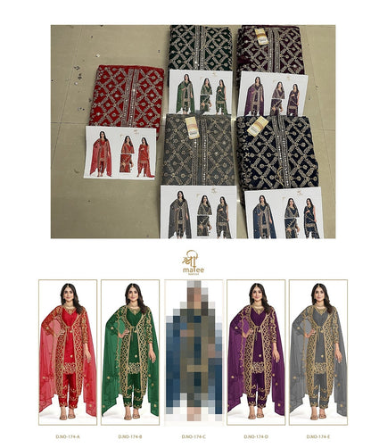 Mirror Vol 15 Shree Matee Fashion Butterfly Net Semi Stitched Suits