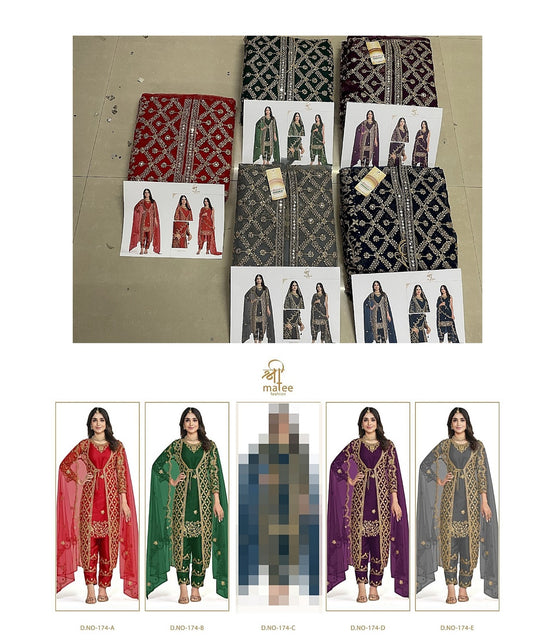 Mirror Vol 15 Shree Matee Fashion Butterfly Net Semi Stitched Suits