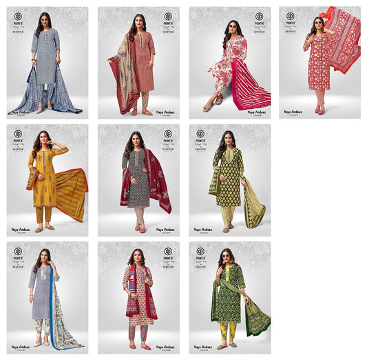 Naya Andaaz Vol 5 Deeptex Prints Cotton Readymade Pant Style Suits