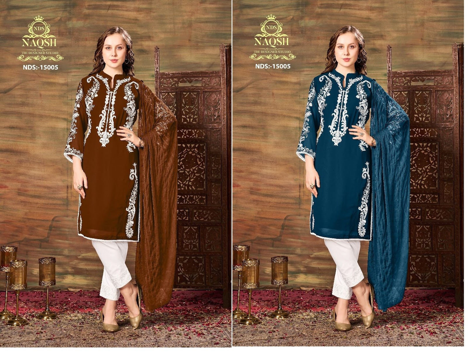 Nds-15005 Naqsh Georgette Pakistani Readymade Suits