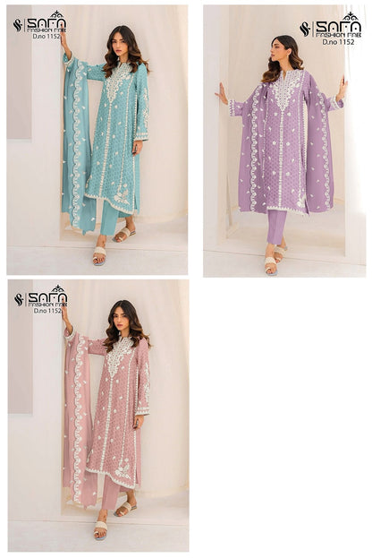 New-1152 Safa Fashion Fab Georgette Pakistani Readymade Suits
