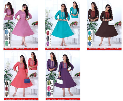 New Paridhi Zoya Rayon Anarkali Kurtis