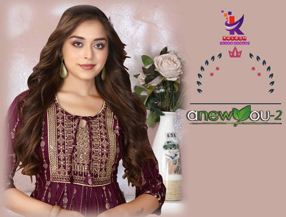 A New You 2 Mlm Kalash Lifestyle Rayon Anarkali Kurtis