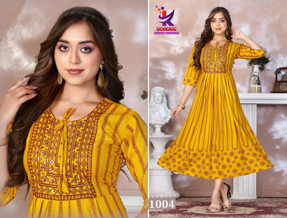 A New You 2 Mlm Kalash Lifestyle Rayon Anarkali Kurtis