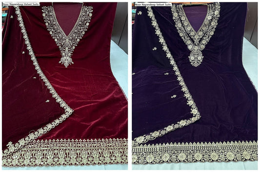 Noor Nayandeep Velvet Suits