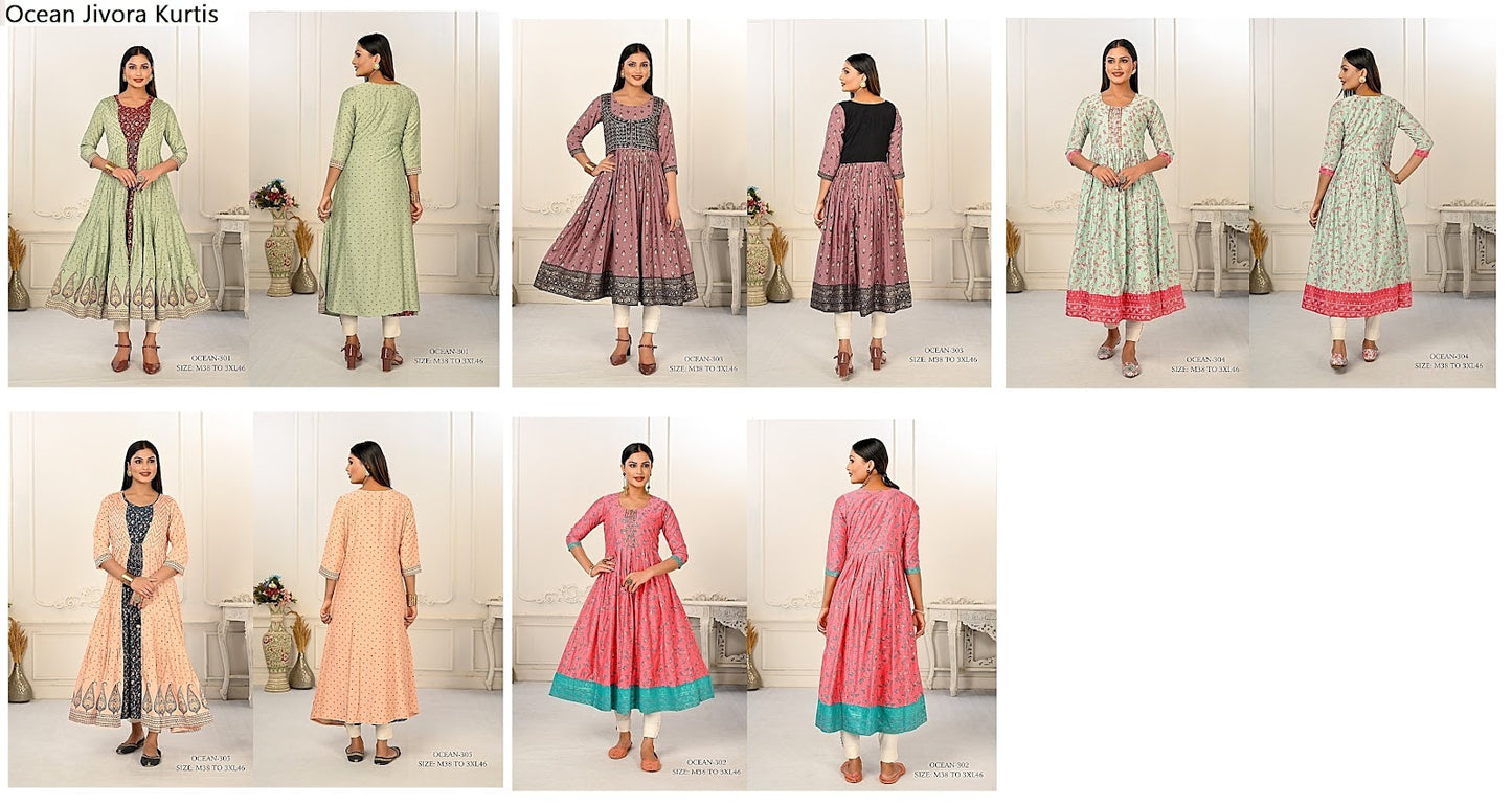 Ocean Jivora Cotton Kurtis