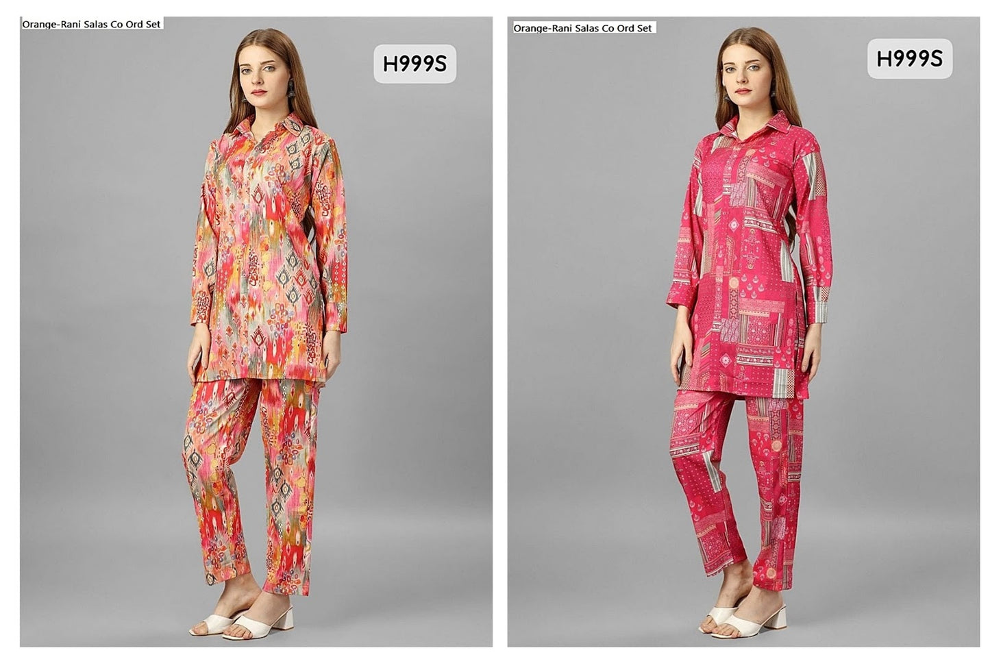 Orange-Rani Salas Muslin Co Ord Set