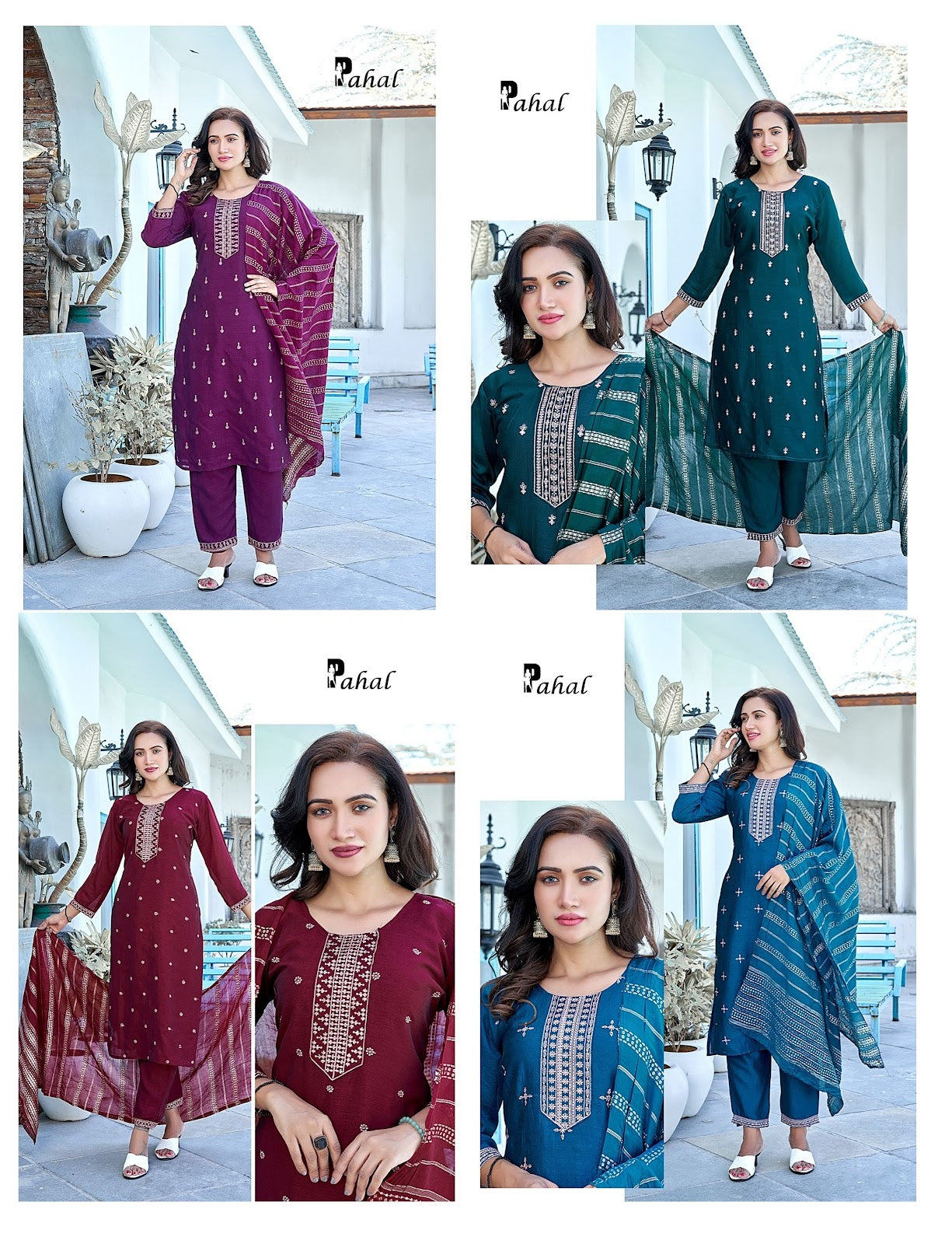 Pahal Colors Premnath Silk Readymade Pant Style Suits