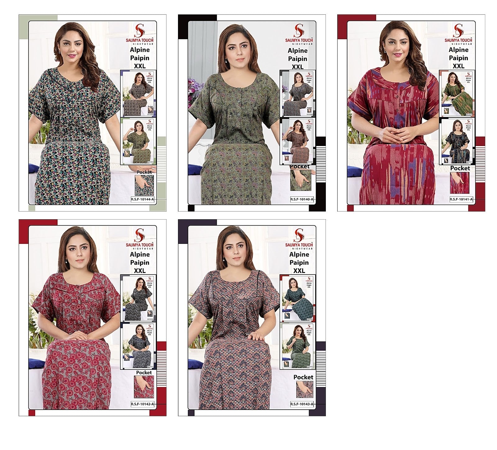 Paipin-281223 Saumya Touch Night Gowns