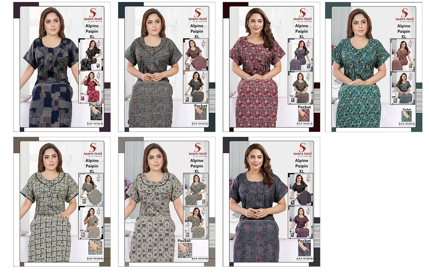 Paipin-2812 Saumya Touch Night Gowns