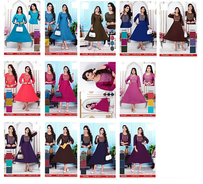 Paridhi-A Zoya Rayon Anarkali Kurtis