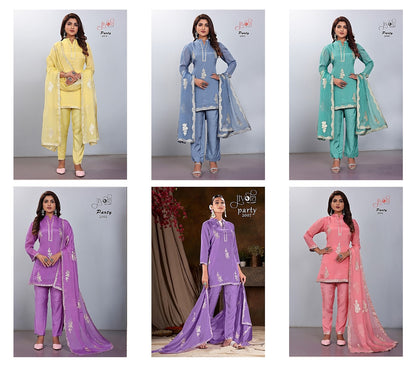 Party Jivora Viscose Readymade Pant Style Suits
