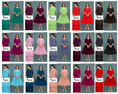 Pearl Flair Premnath Rayon Anarkali Kurtis