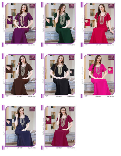 Pocket-1502 Shivani Night Gowns