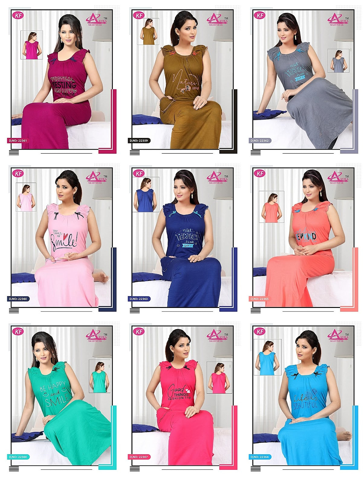 Pocket-1702 Aayra Sinker Night Gowns