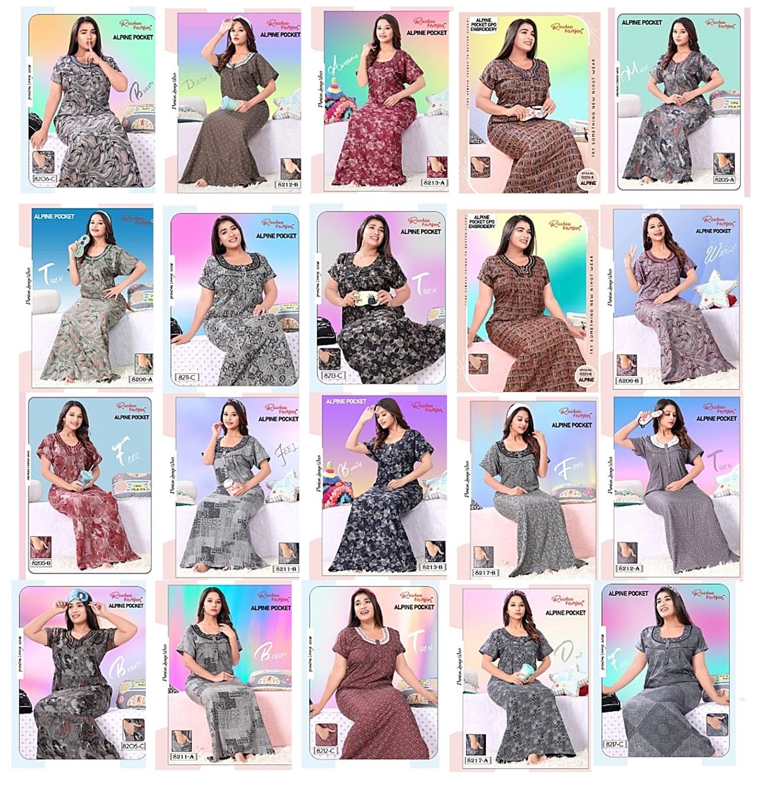 Pocket Gpo 0512 Ruchee Fashion Night Gowns