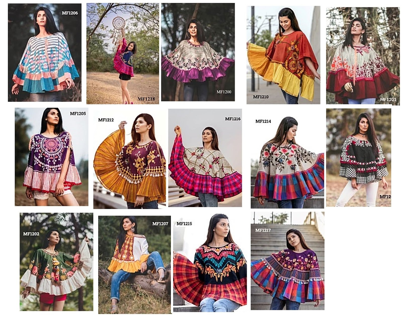 Poncho Mf 1200-1218 Msm Khadi Stylish Tops