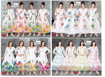Presang-Nx Premnath Georgette Anarkali Kurtis