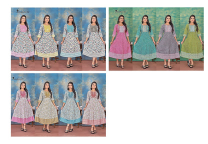 Pumpkins Premnath Two Tone Anarkali Kurtis