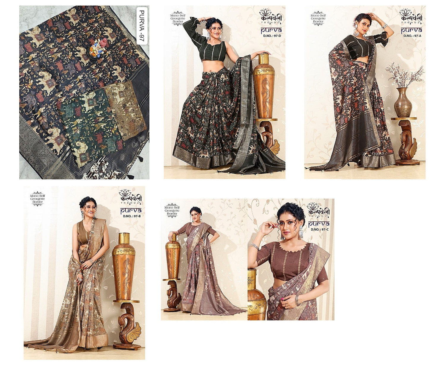 Purva-97 Kalpveli Georgette Sarees