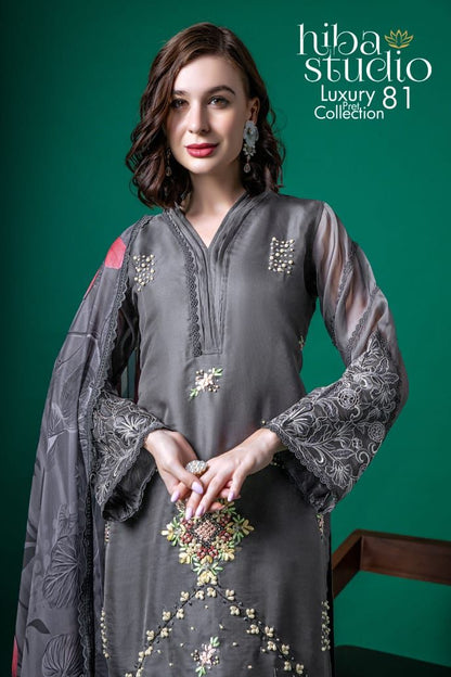 Lpc-81 Hiba Studio Organza Pakistani Readymade Suits