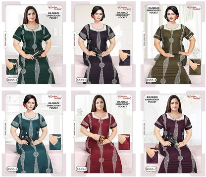 Rajwadi-2912 Ruchee Fashion Cotton Night Gowns