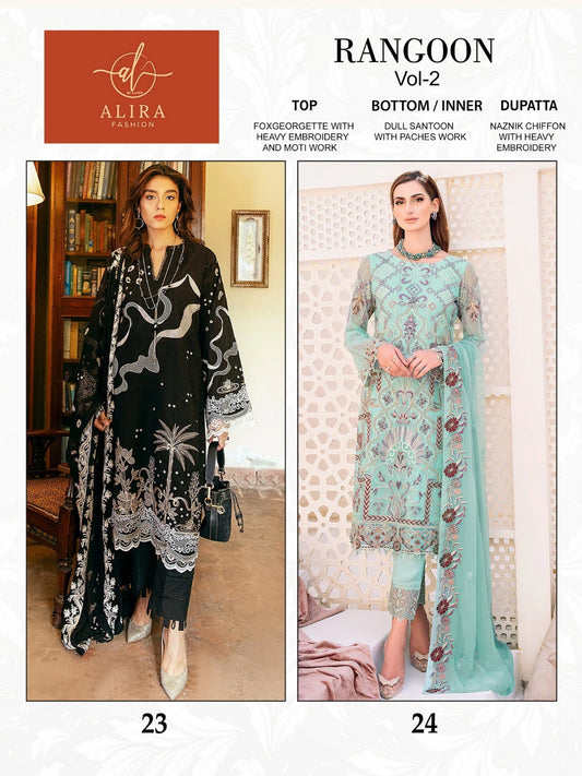 Rangoon Vol 2 Alira Fashion Georgette Pakistani Salwar Suits