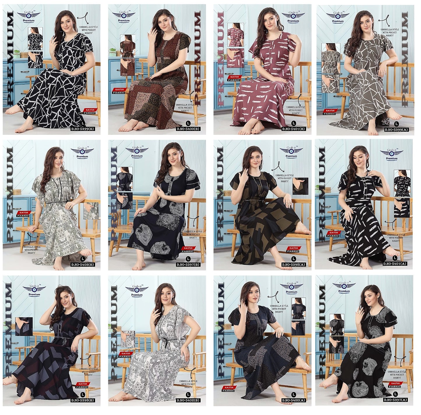 Rayon-2401 Grab It Night Gowns