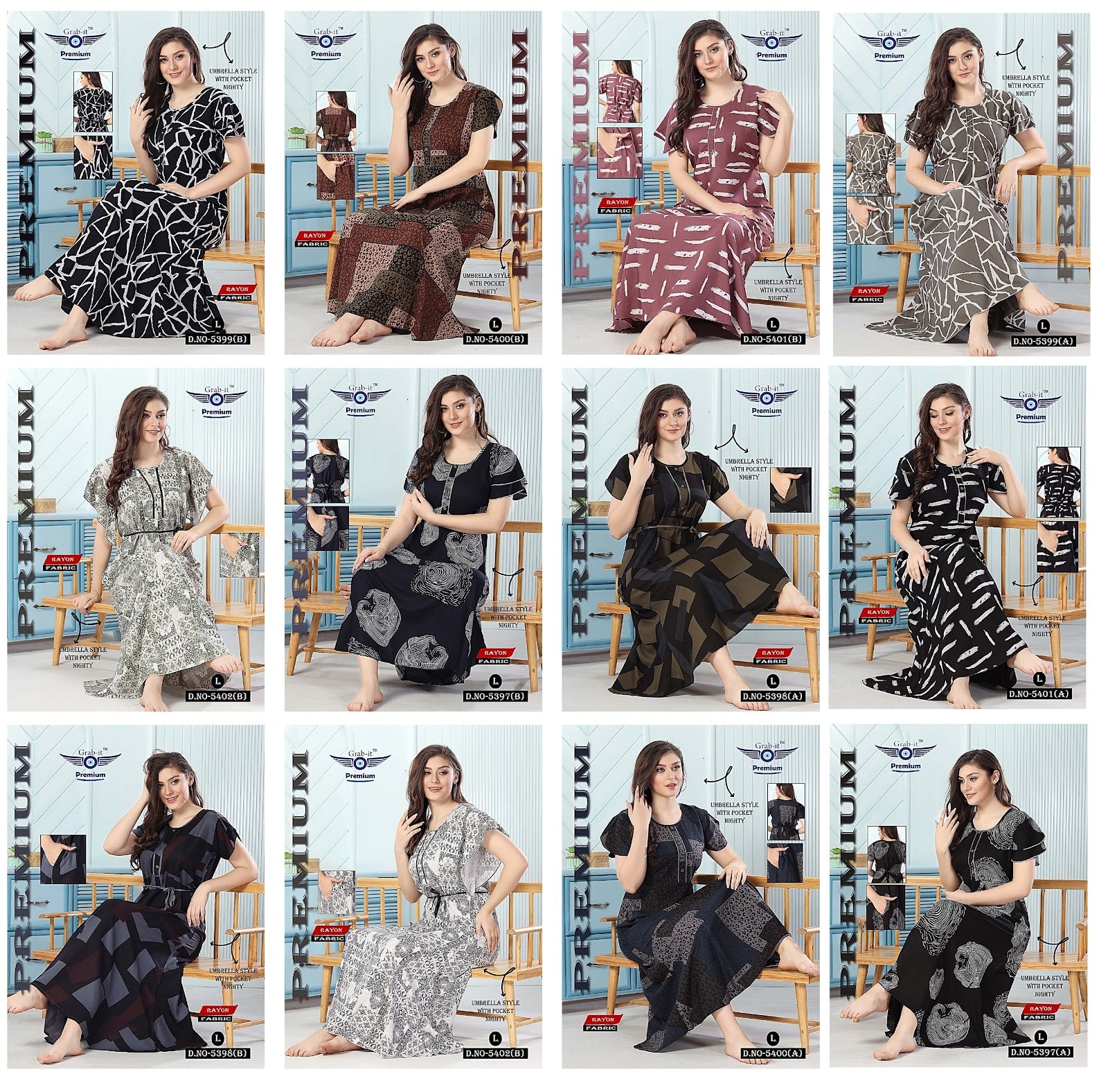 Rayon-2401 Grab It Night Gowns