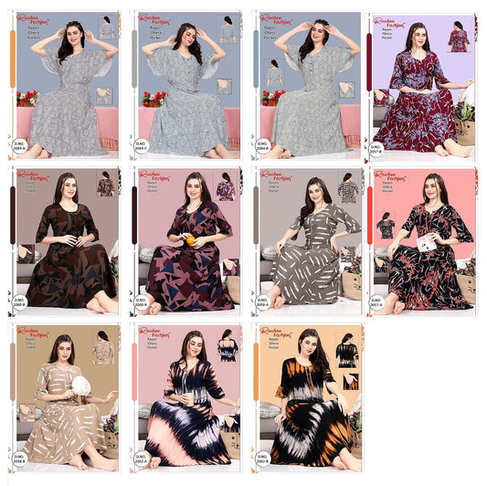 Rayon-B Ruchee Fashion Night Gowns