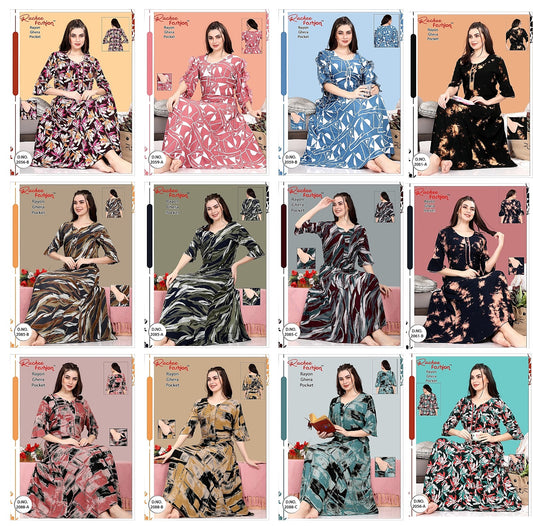 Rayon-C Ruchee Fashion Night Gowns