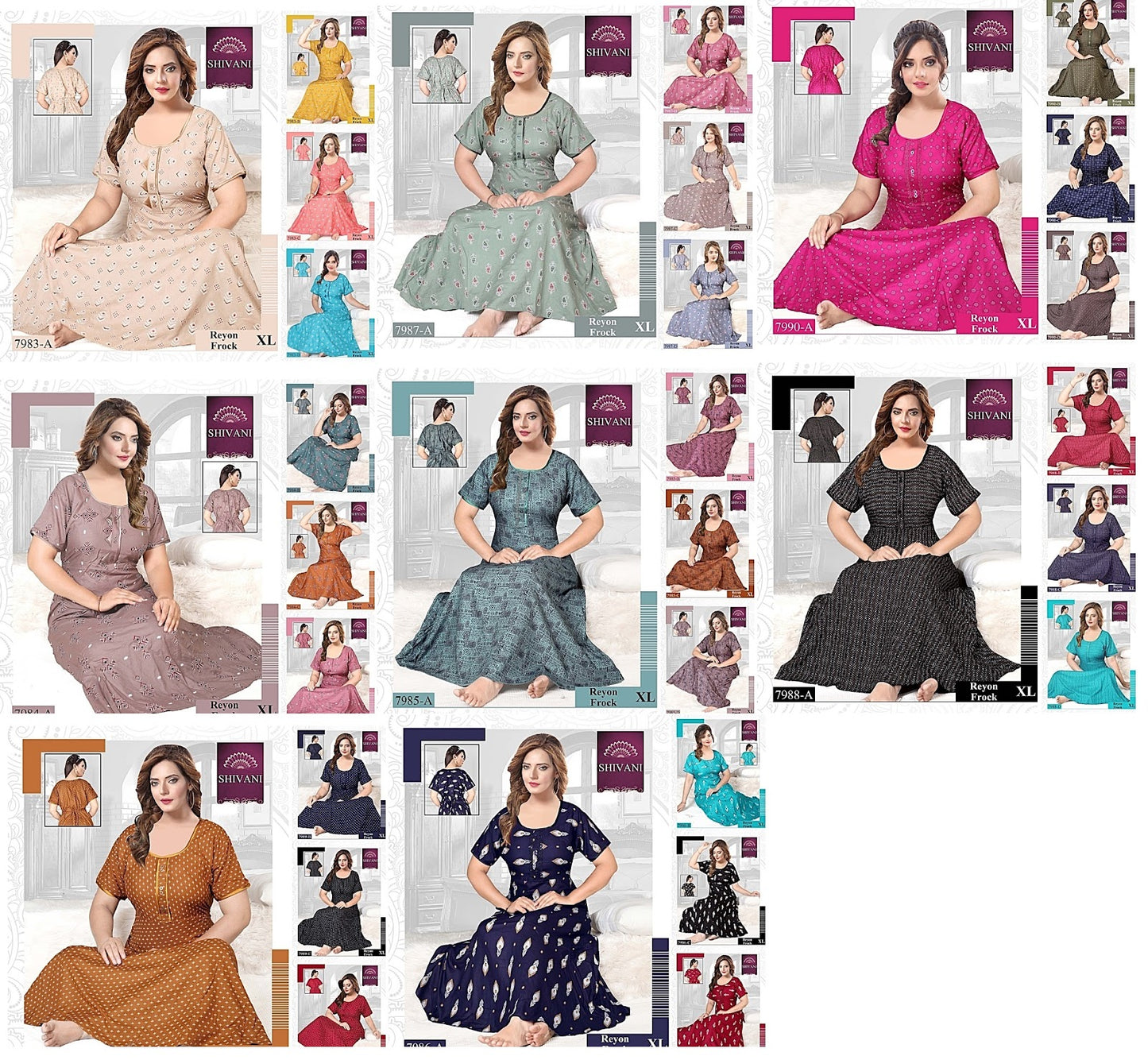 Rayon Frock 2011 Shivani Night Gowns