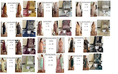 Rangoon Vol 11 Ramsha Chiffon Original Pakistani Suits