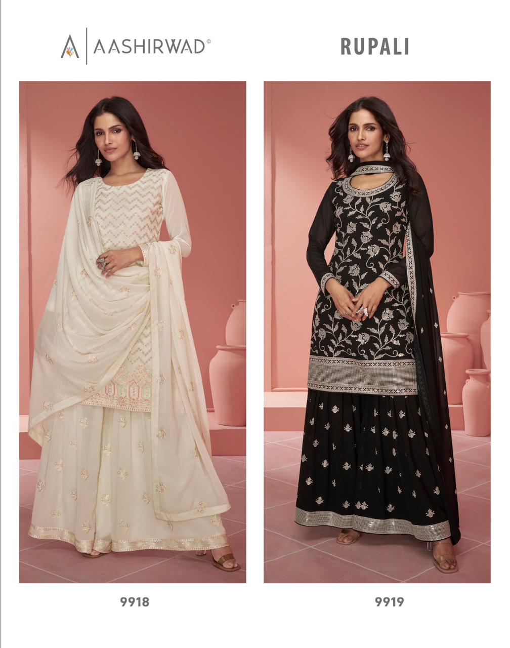 Rupali Aashirwad Creation Georgette Readymade Suits